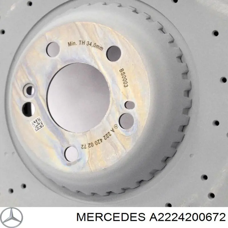 A2224200672 Mercedes Disco do freio traseiro