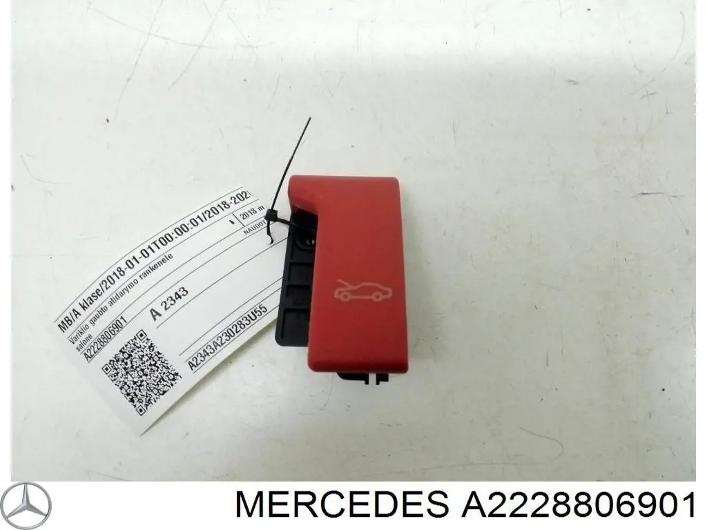 A2228806901 Mercedes Puxador de abertura da capota