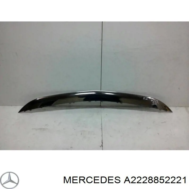 A2228852221 Mercedes Placa sobreposta do pára-choque dianteiro