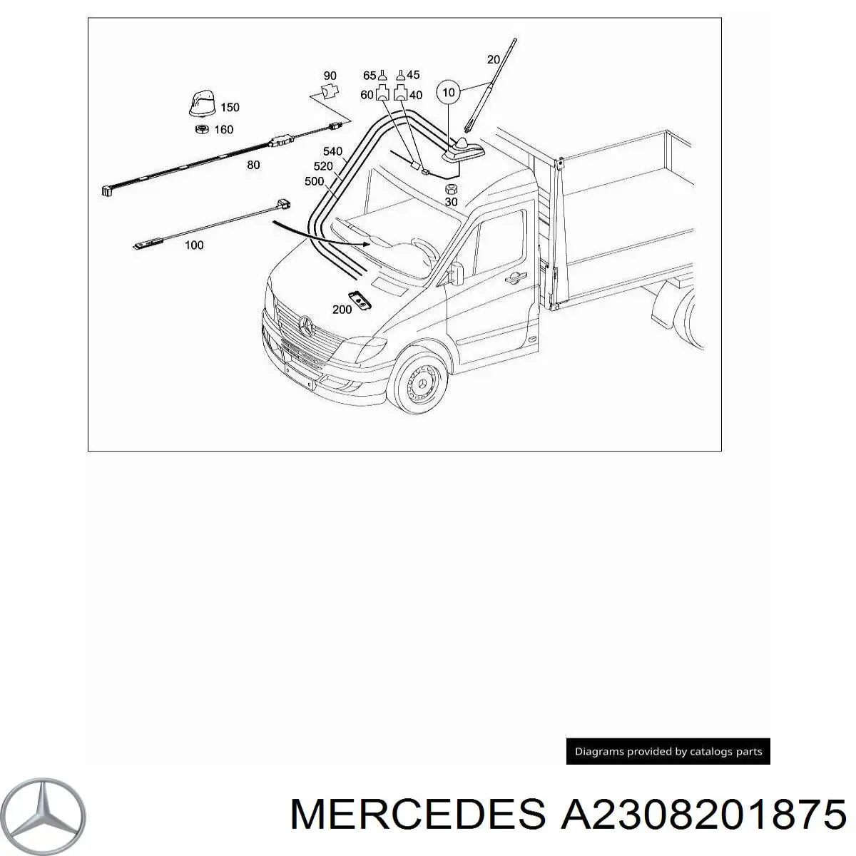 A2308201875 Mercedes Antena