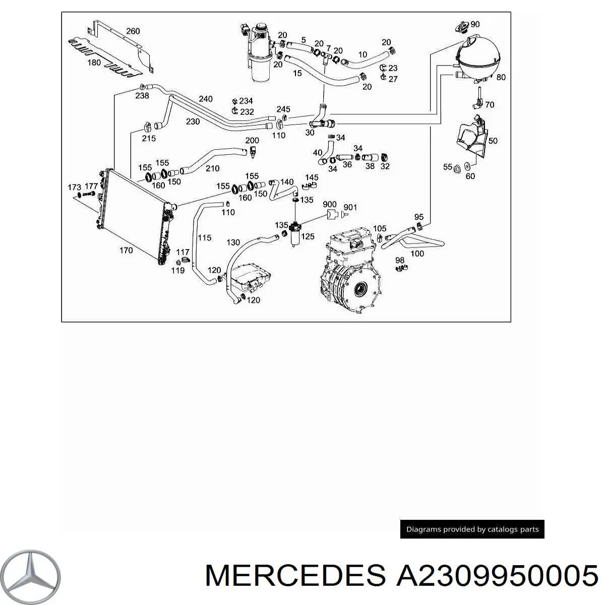 A2309950005 Mercedes Braçadeira de mola