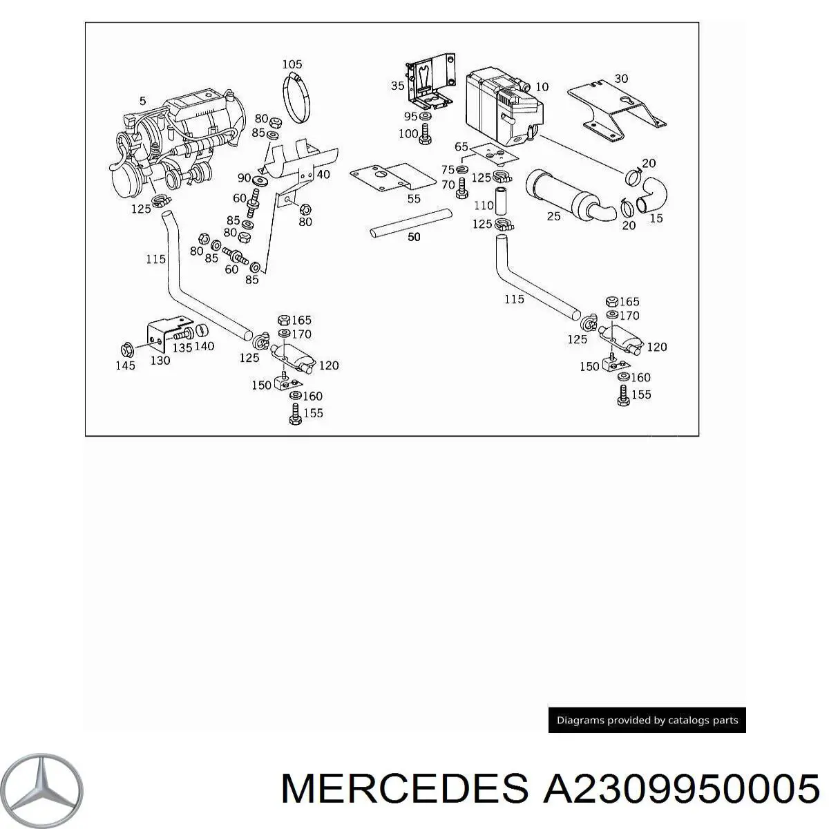 Compre A2309950005 Mercedes Braçadeira de mola