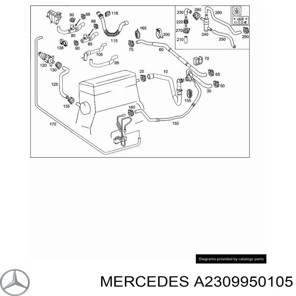  Mercedes A2309950105 preço, a partir de 5,96 USD