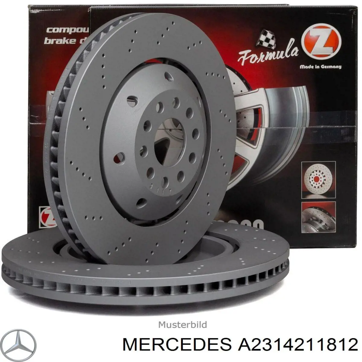 A2314211812 Mercedes Disco do freio dianteiro