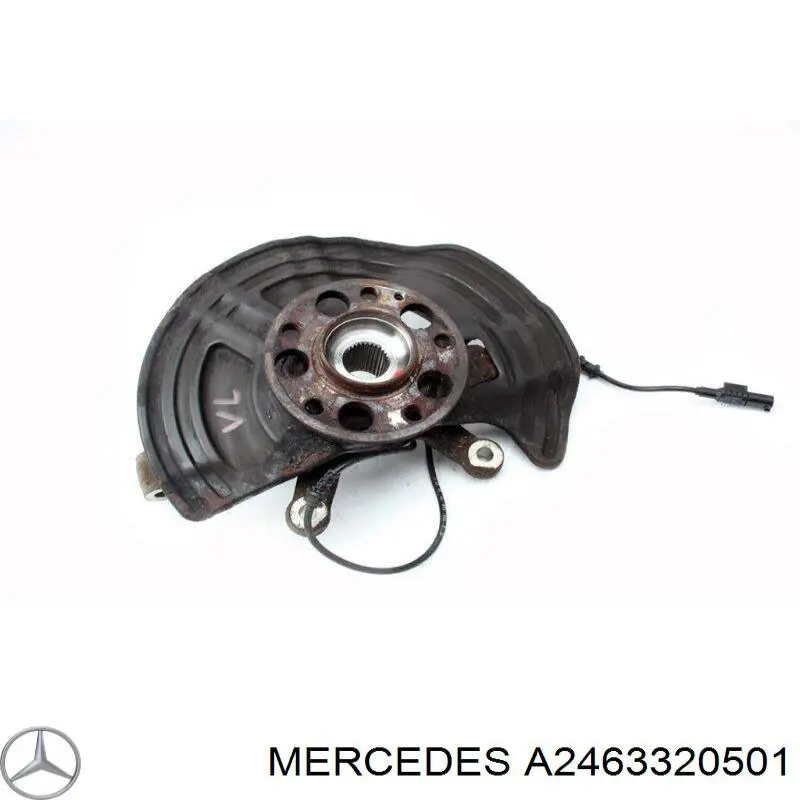 A2463320501 Mercedes Pino moente (extremidade do eixo) dianteiro esquerdo