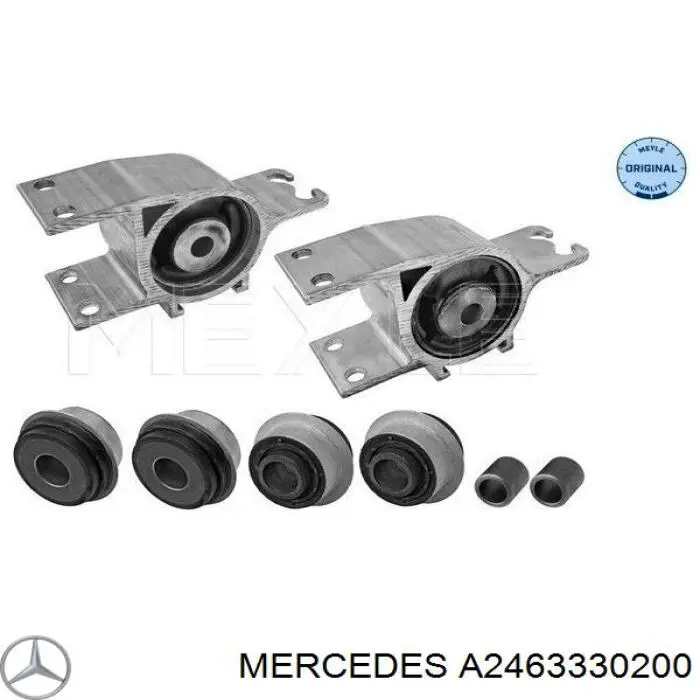 A2463330200 Mercedes Bloco silencioso dianteiro do braço oscilante inferior