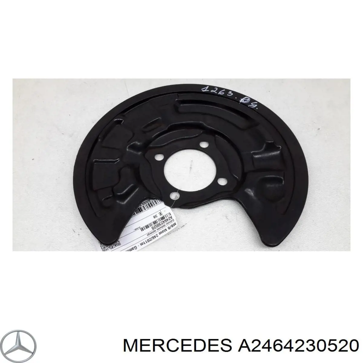 A2464230520 Mercedes Proteção direita do freio de disco traseiro