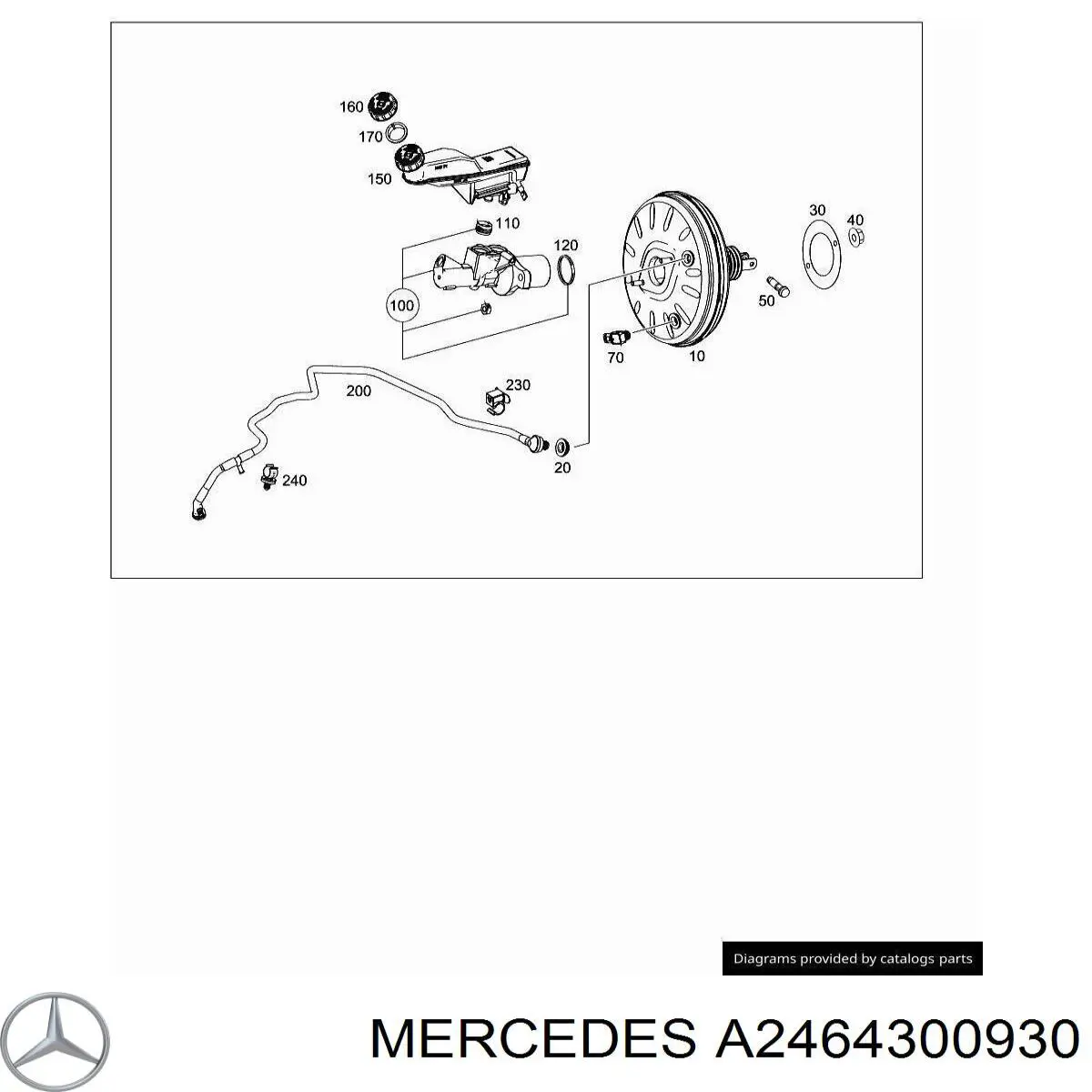 A2464300930 Mercedes Reforçador dos freios a vácuo