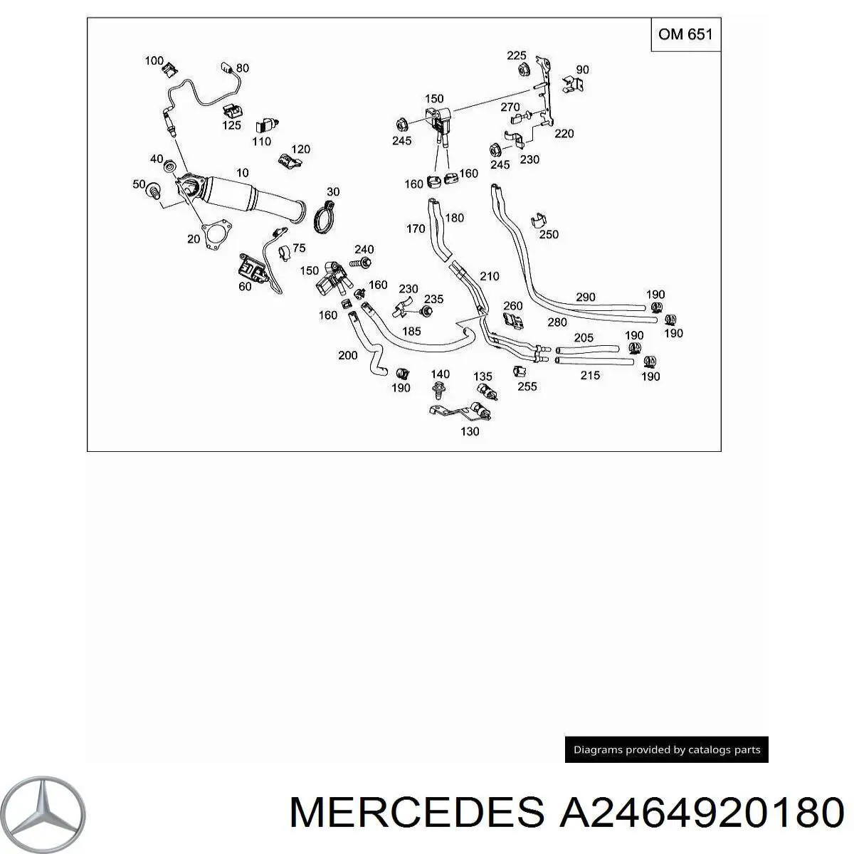 Vedante de tubo de admissão do silenciador Mercedes A2464920180 preço, a partir de 6,39 USD