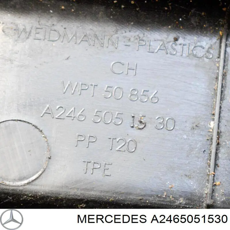A2465050130 Mercedes Conduto de ar (defletor) inferior do radiador