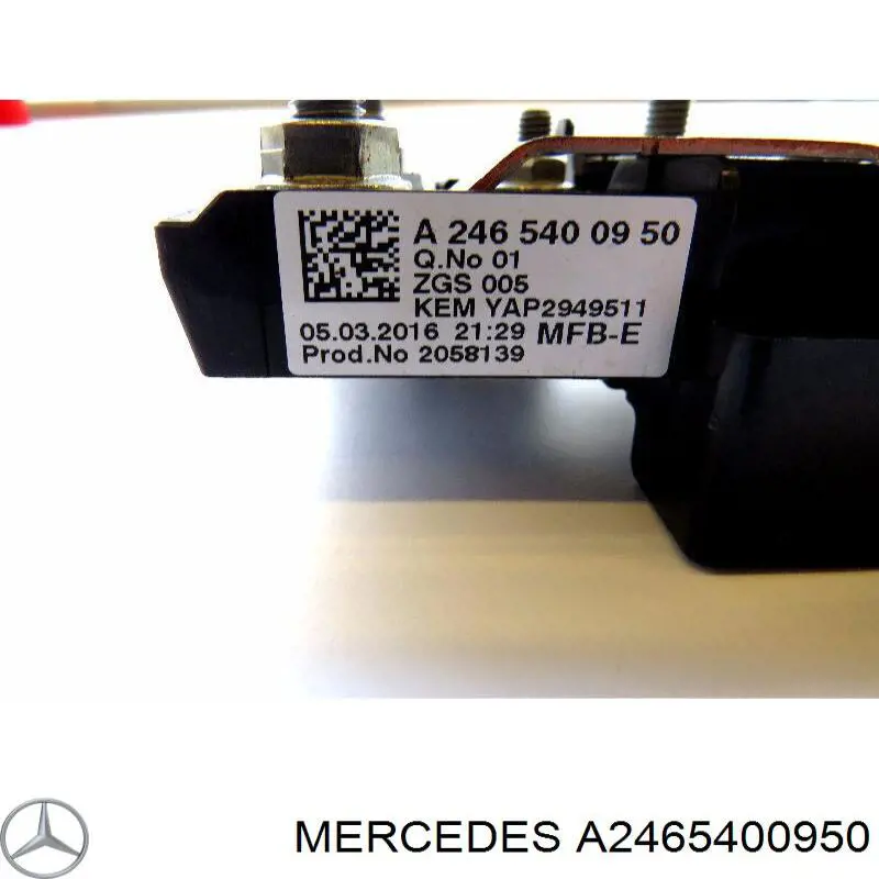 A2465400950 Mercedes Unidade de dispositivos de segurança