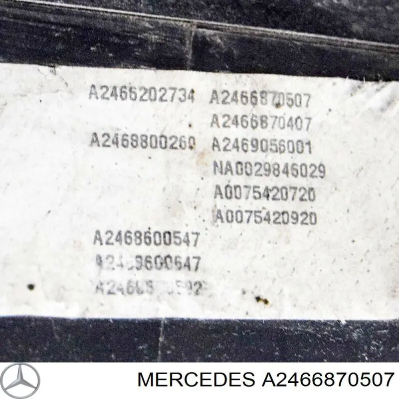 Conduto de ar (defletor) inferior do radiador Mercedes A2466870507 preço, a partir de 28,96 USD