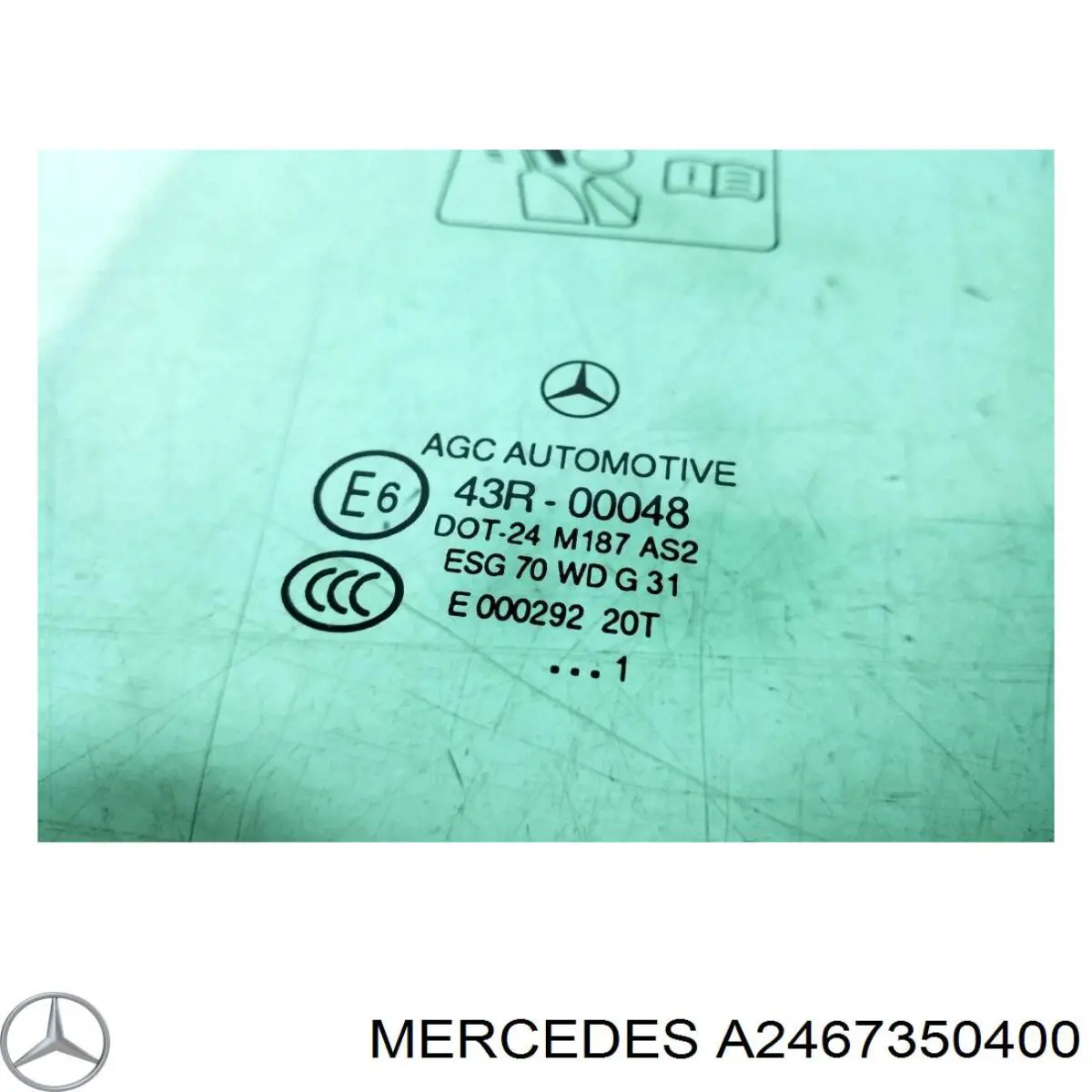 Vidro da porta traseira direita Mercedes A2467350400 preço, a partir de 41,59 USD