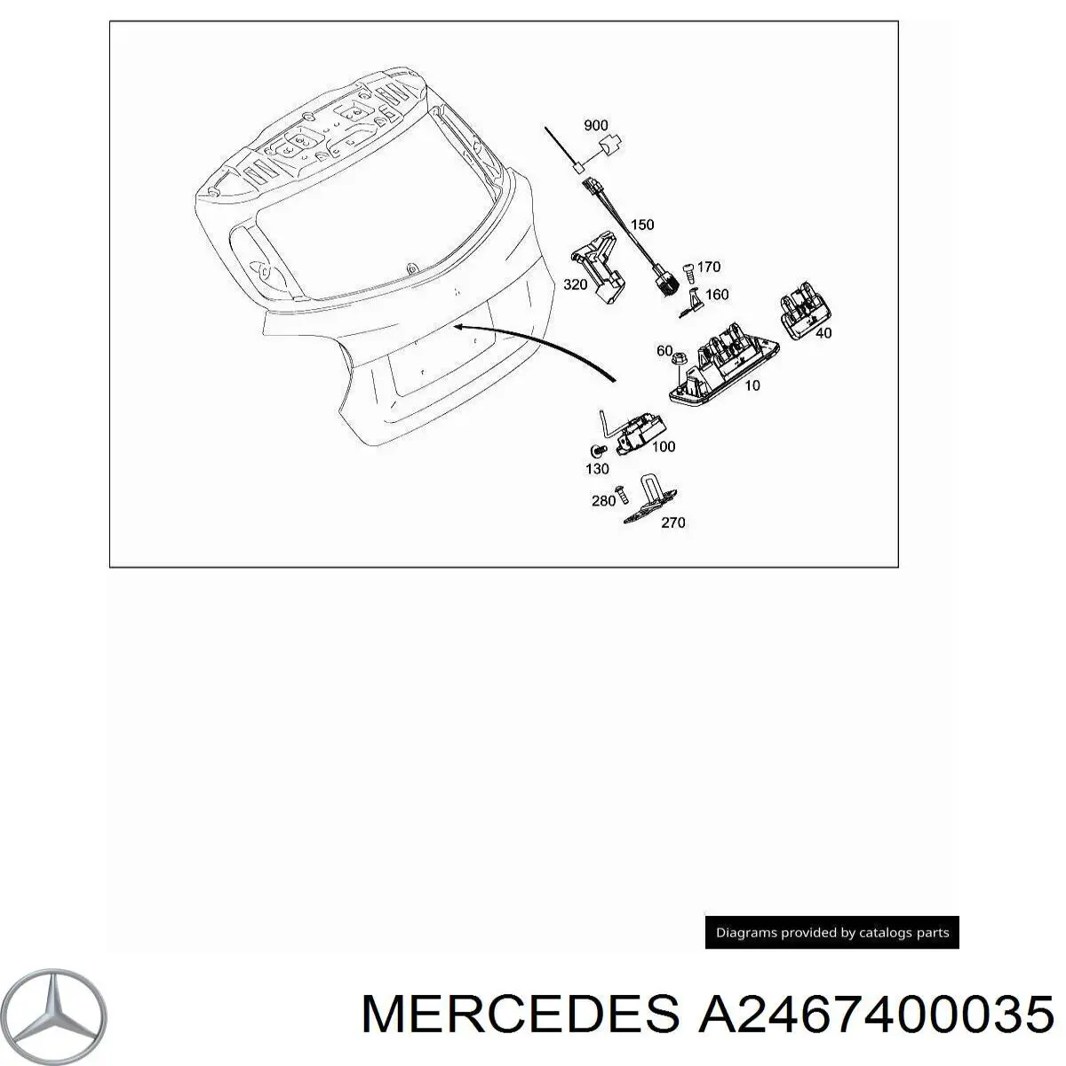 Fecho de tampa de porta-malas (de 3ª/5ª porta traseira) Mercedes A2467400035 preço, a partir de 78,43 USD
