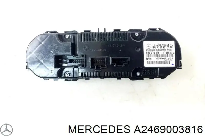 A2469003816 Mercedes Unidade de controlo dos modos de aquecimento/condicionamento