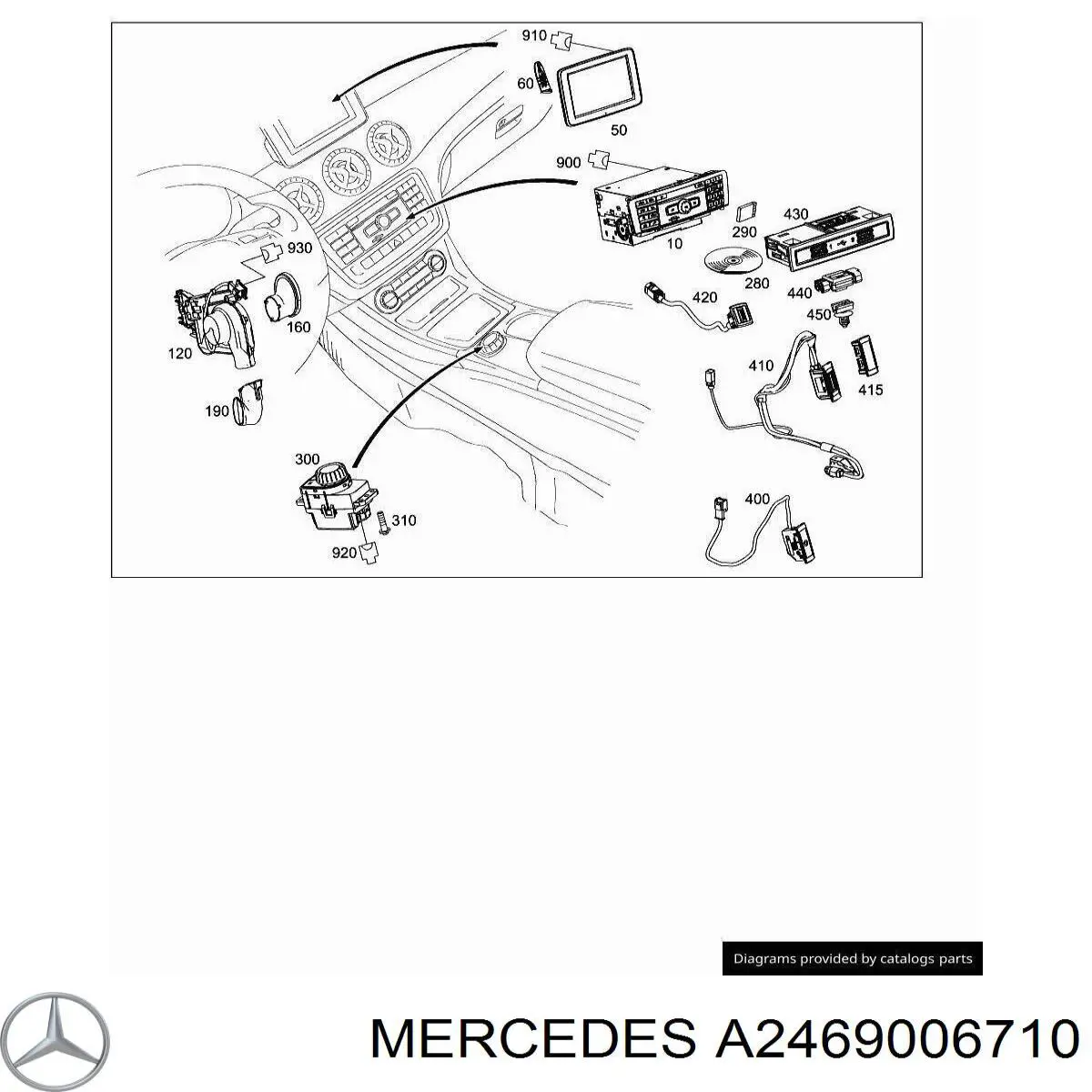 Compre A2469003108 Mercedes Bloco de botões do console central