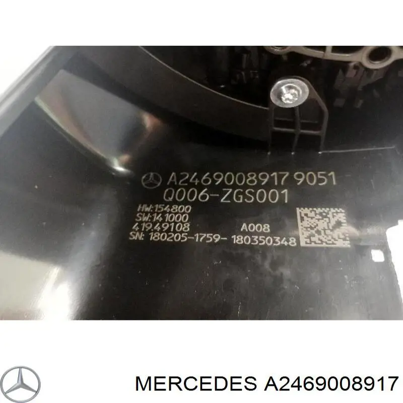 A2469008917 Mercedes Comutador instalado na coluna da direção, montado