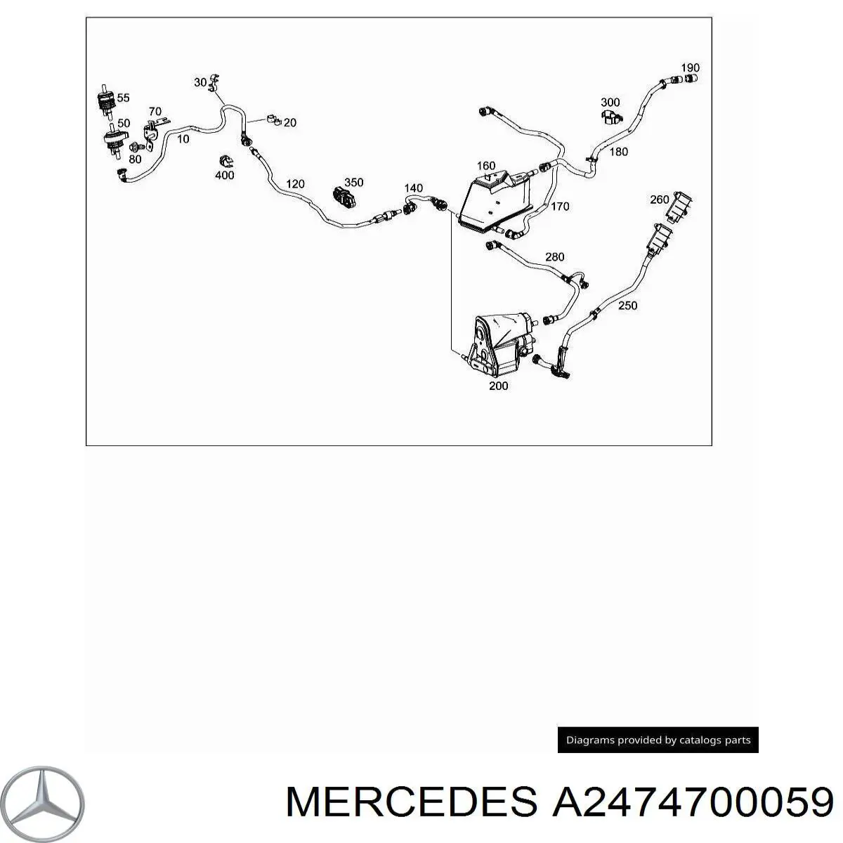 A2474700059 Mercedes Filtro de tanque dos vapores de combustível