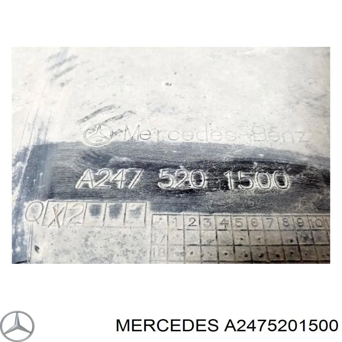 A2475201500 Mercedes Proteção do pára-choque dianteiro