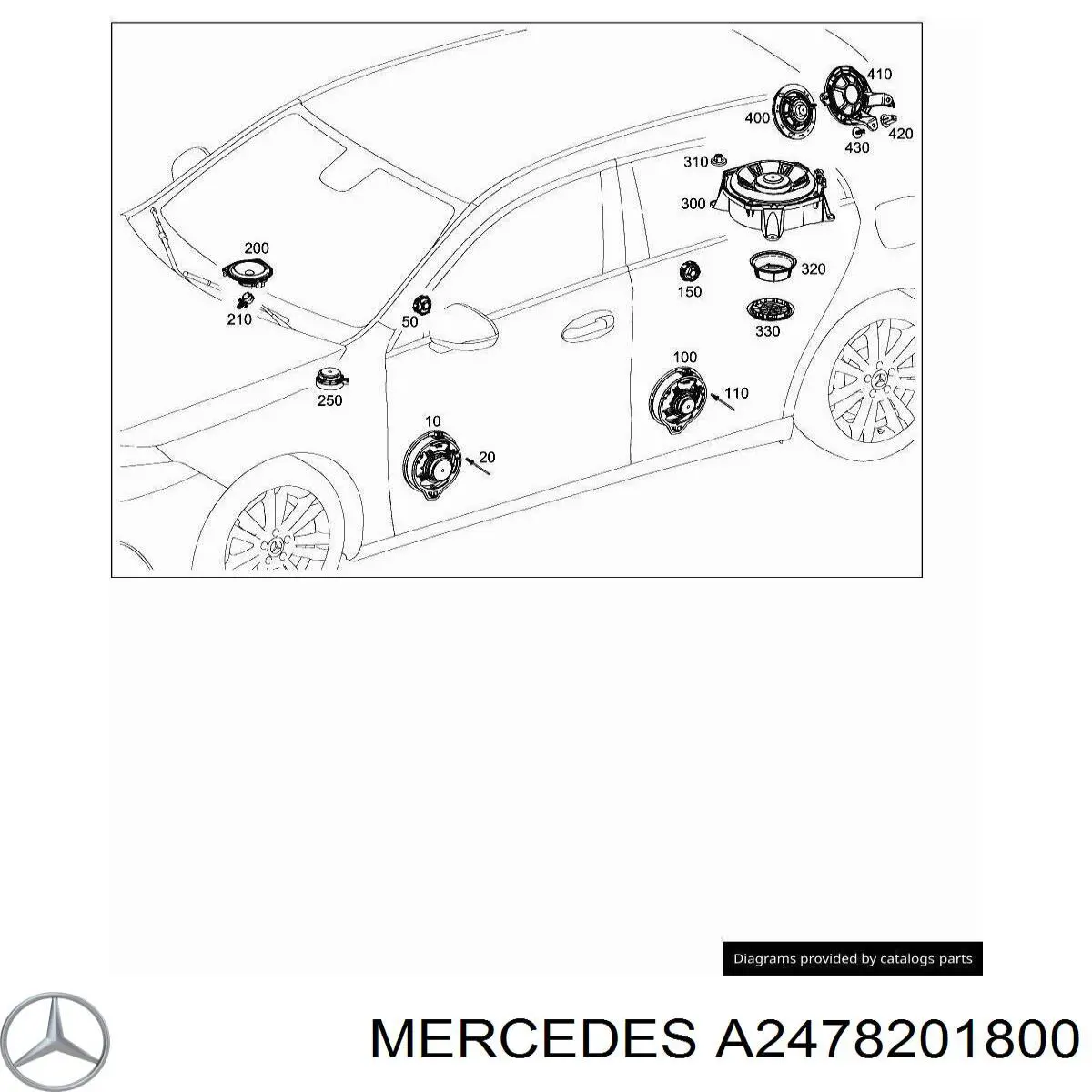 A2478201800 Mercedes Subwoofer
