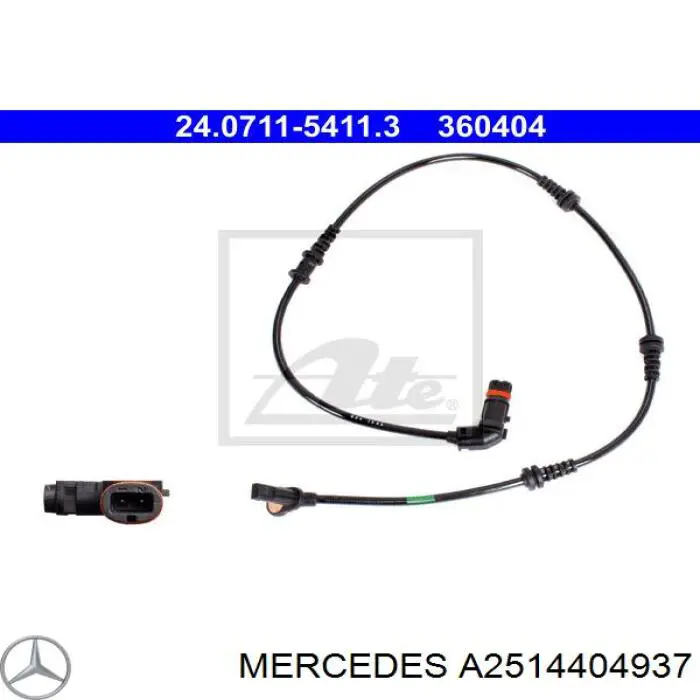 Sensor dianteiro de ABS Mercedes A2514404937 preço, a partir de 33,41 USD