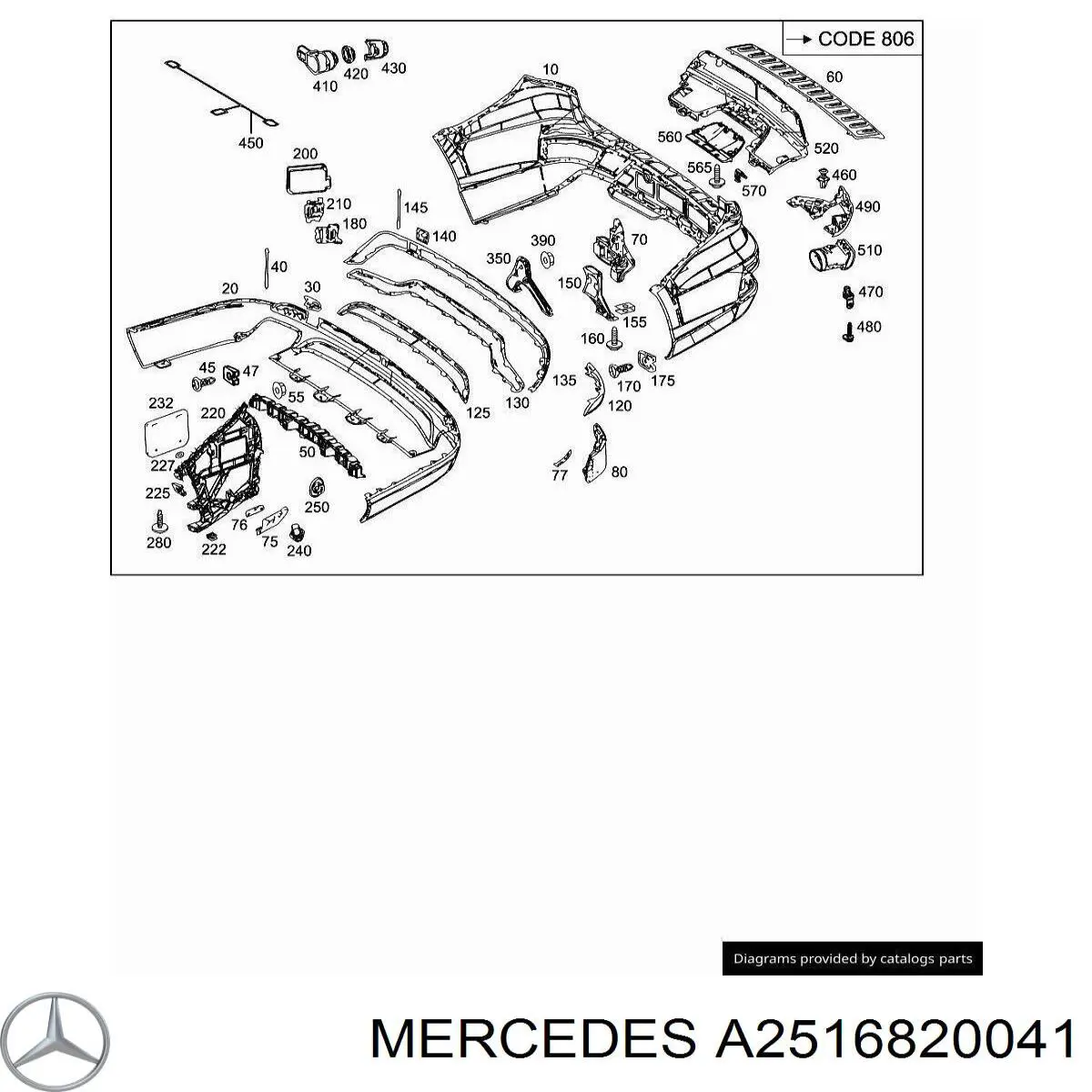 Compre A2516820041 Mercedes 