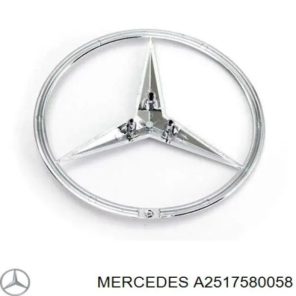 A2517580058 Mercedes Emblema de tampa de porta-malas (emblema de firma)