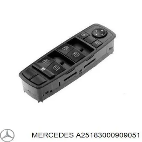 Unidade de botões dianteira esquerda de controlo de elevador de vidro Mercedes A25183000909051 preço, a partir de 74,91 USD