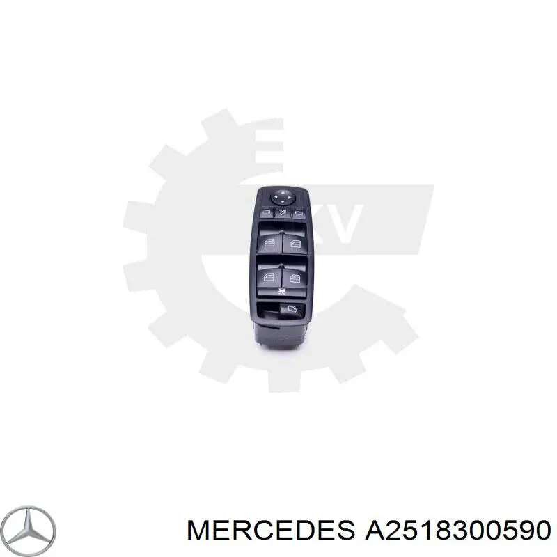Unidade de botões dianteira esquerda de controlo de elevador de vidro Mercedes A2518300590 preço, a partir de 65,36 USD