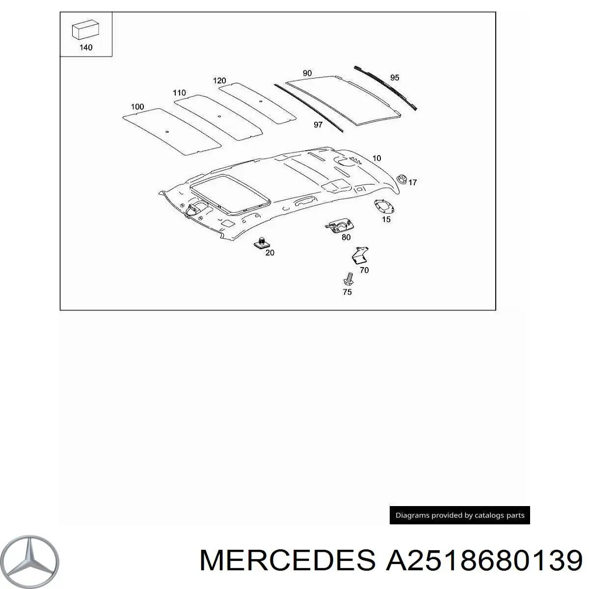  Mercedes A25186801397E94 preço, a partir de 28,04 USD