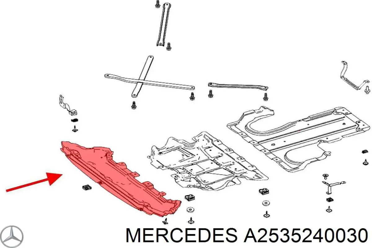 Proteção de motor, de panela (da seção de motor) Mercedes A2535240030 preço, a partir de 36,00 USD