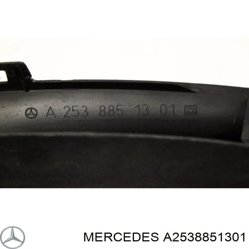 A2538851301 Mercedes Expansor esquerdo (placa sobreposta) de arco do pára-lama traseiro