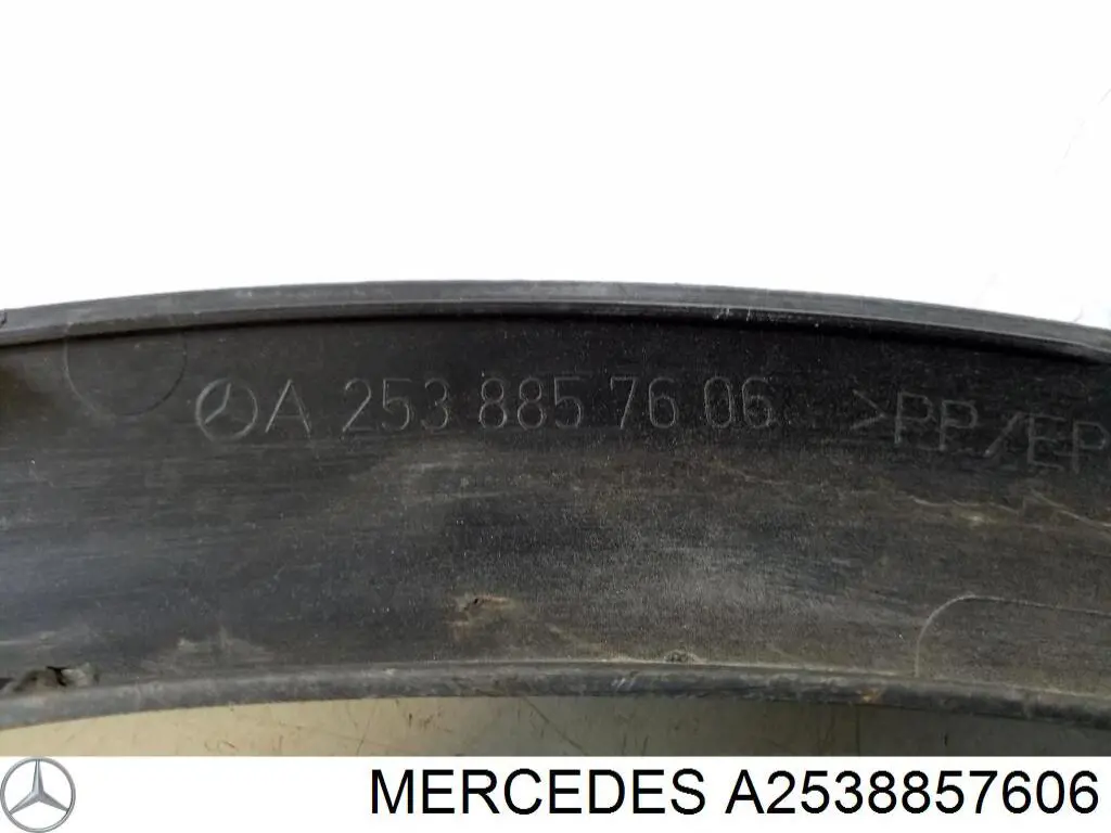 A2538857606 Mercedes Expansor (placa sobreposta) de arco do pára-lama dianteiro direito