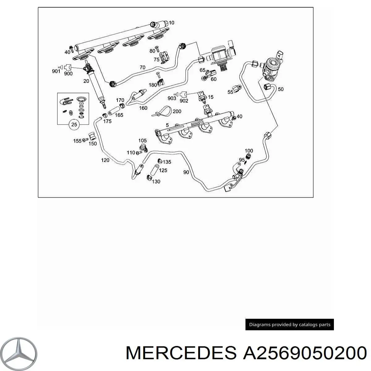 A2569050200 Mercedes Sensor de pressão de combustível