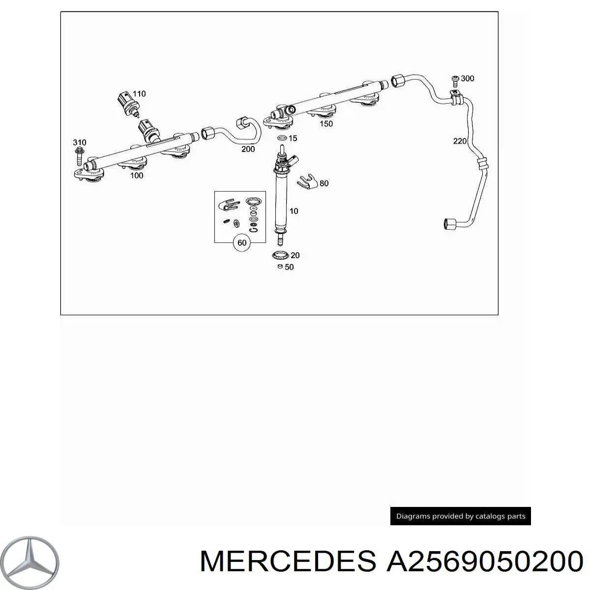 Sensor de pressão de combustível Mercedes A2569050200 preço, a partir de 95,64 USD