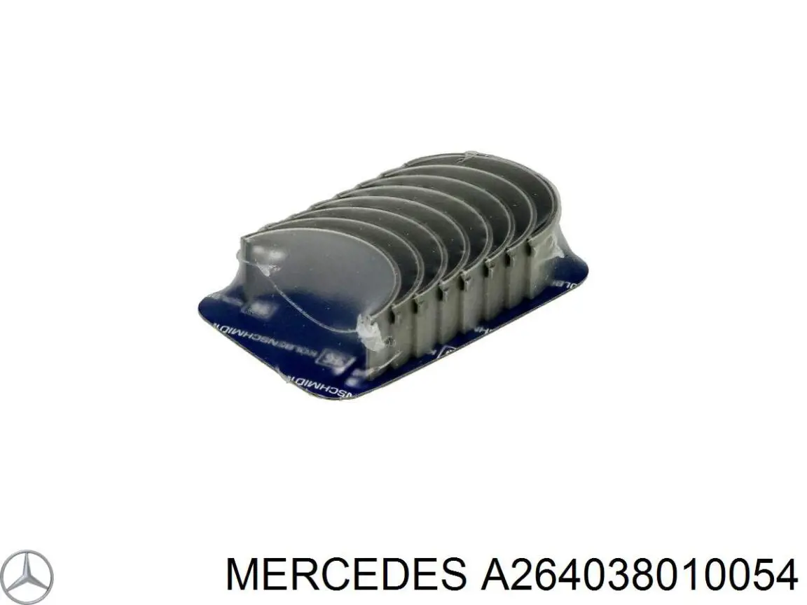 A264038010054 Mercedes Folhas inseridas de cambota de biela, kit, 4ª reparação ( + 1,00)