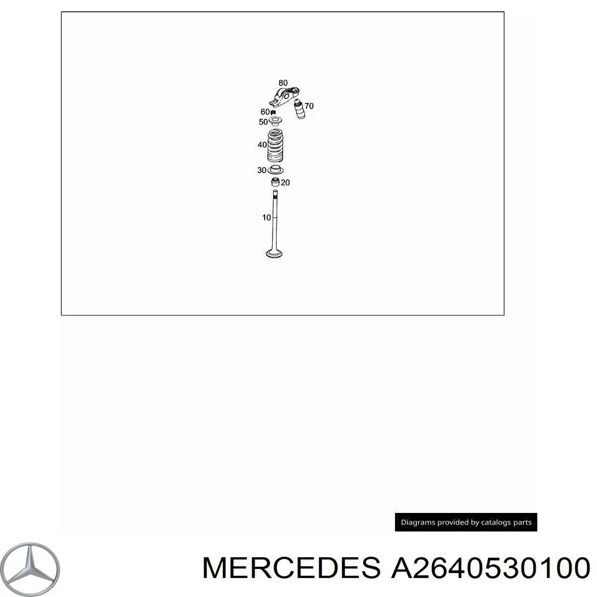 A2640530100 Mercedes Válvula de admissão