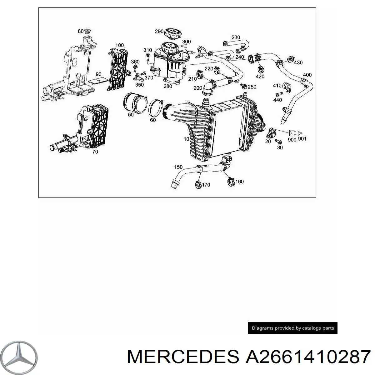 A2661410287 Mercedes Consola de filtro de ar