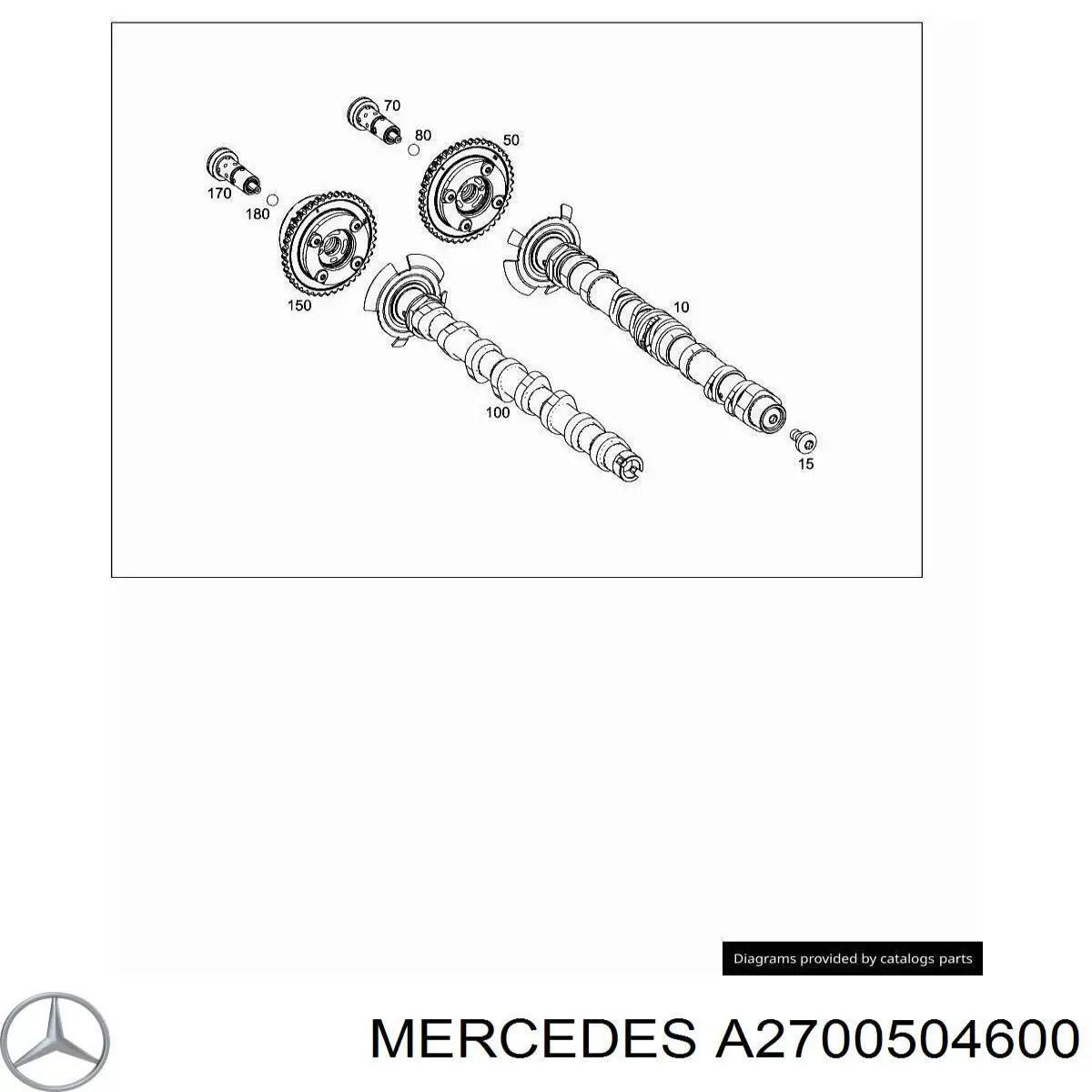 Árvore distribuidora de motor Mercedes A2700504600 preço, a partir de 283,54 USD