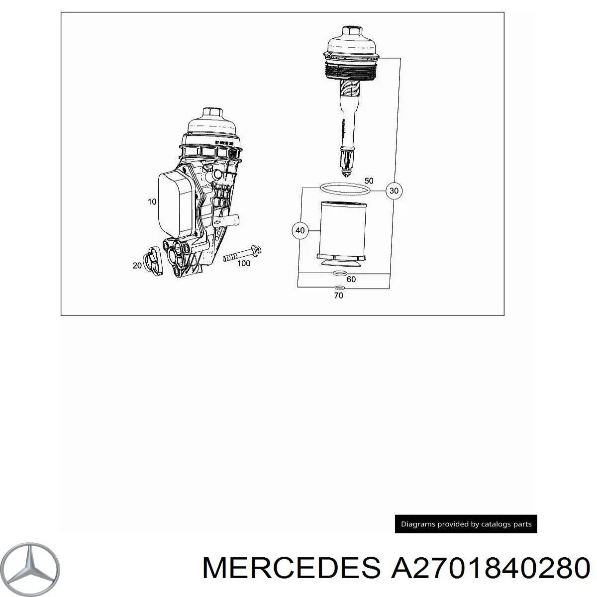 Vedante do radiador de óleo Mercedes A2701840280 preço, a partir de 4,81 USD