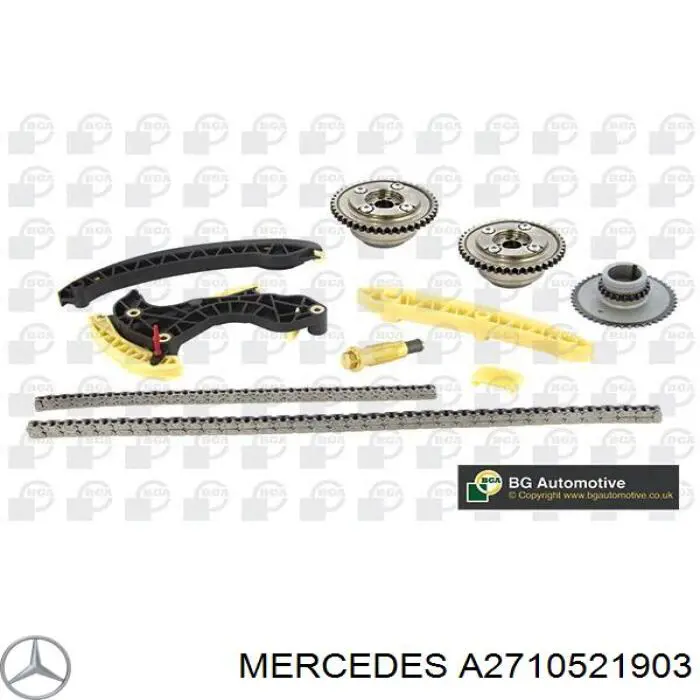A2710521903 Mercedes Engrenagem de cadeia da roda dentada de acionamento de cambota de motor