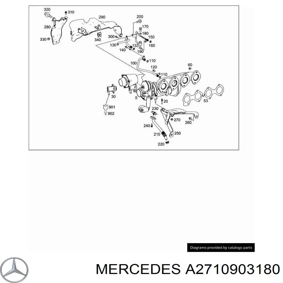 Turbina Mercedes A2710903180 preço, a partir de 460,49 USD