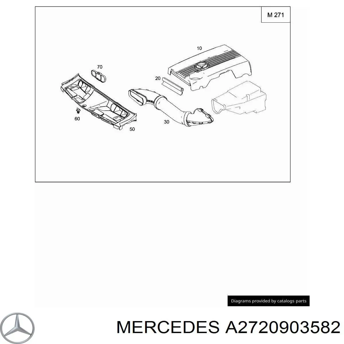 Tomada de ar de filtro de ar Mercedes A2720903582 preço, a partir de 19,42 USD