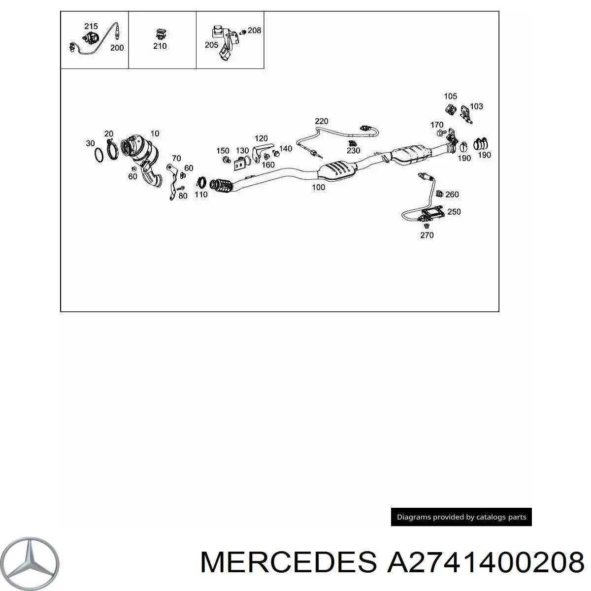 Compre A2741400208 Mercedes Convertidor - catalisador