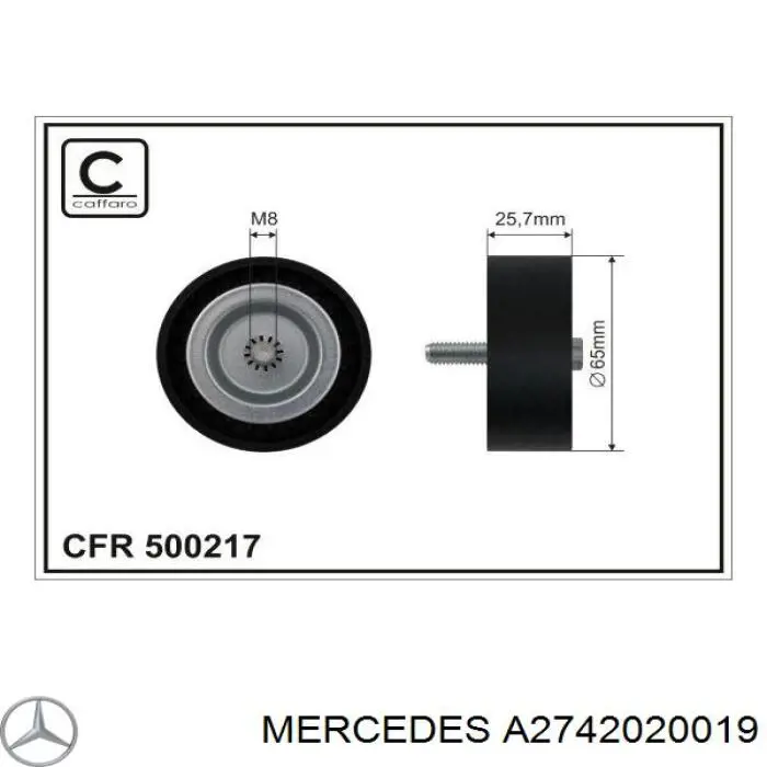 Rolo parasita da correia de transmissão Mercedes A2742020019 preço, a partir de 21,00 USD