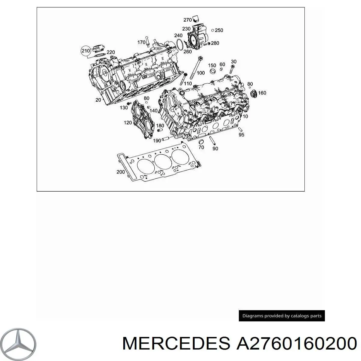 H8481500 Glaser Vedante direito de cabeça de motor (CBC)