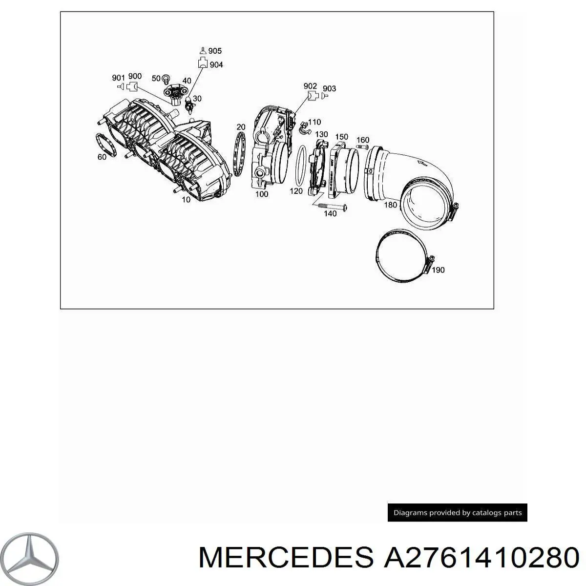 2761410280 Mercedes Vedante da válvula de borboleta