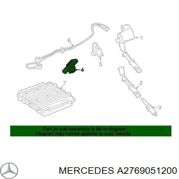 Sensor de posição (de revoluções) de cambota Mercedes A2769051200 preço, a partir de 27,00 USD