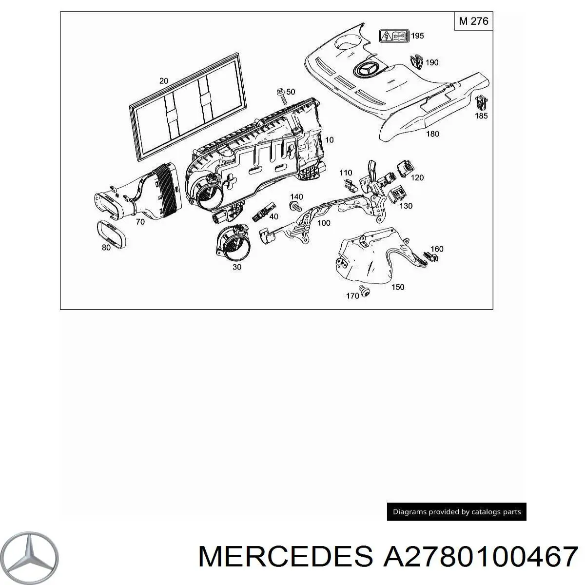 Compre A2780100467 Mercedes Tampa de motor decorativa
