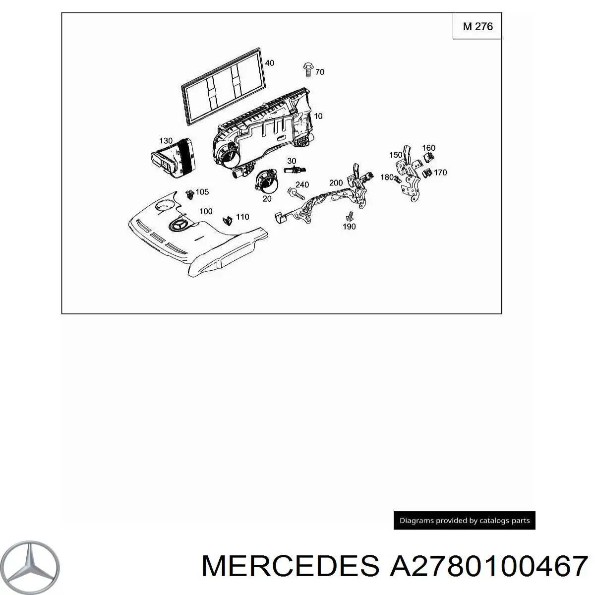 Tampa de motor decorativa Mercedes A2780100467 preço, a partir de 58,30 USD